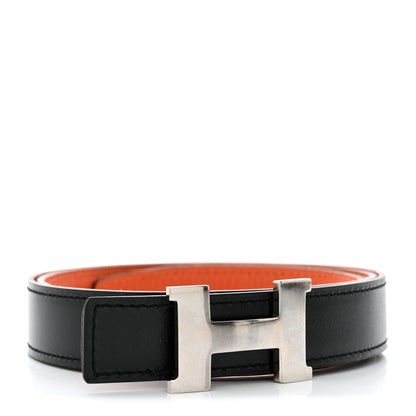 Hermes Box Togo 24mm Mini Constance H Belt 80 Black Orange 1 of 6