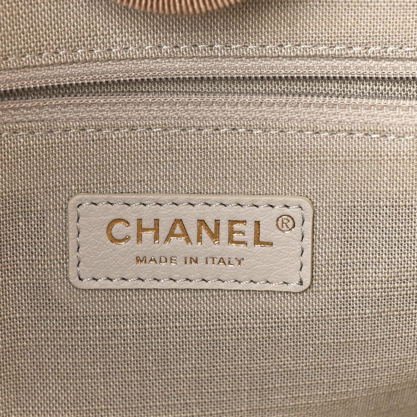 Mixed Fibers Small Deauville Tote Beige