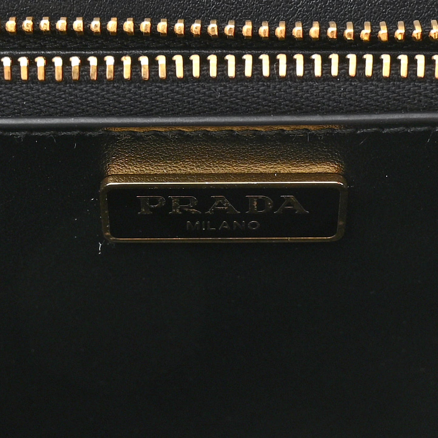 Saffiano Lux Metal Triangle Logo Mini Envelope Chain Shoulder Bag Black