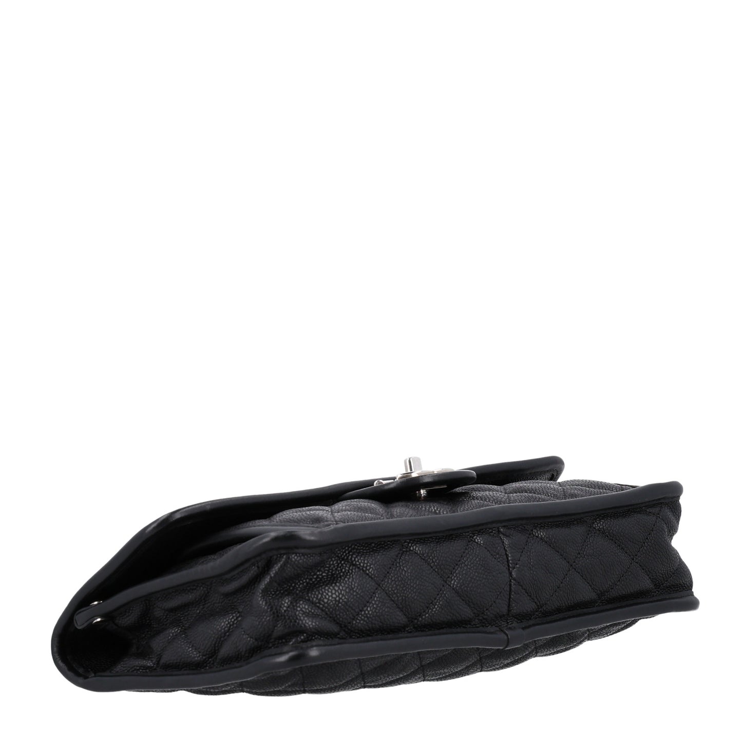 Caviar Quilted Medium French Riviera Flap Black