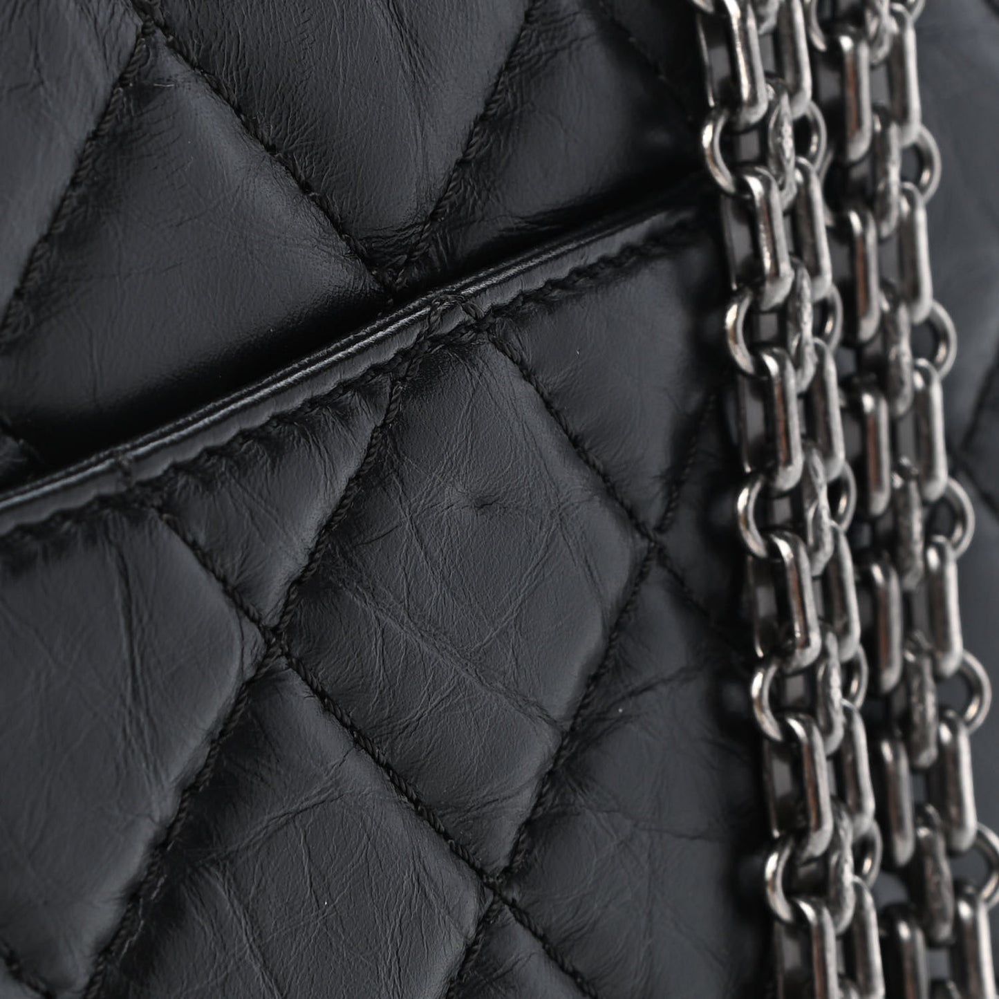 Aged Calfskin Quilted 2.55 Reissue 226 Flap Black