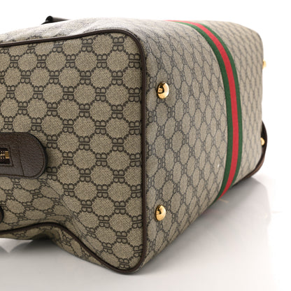 Gucci X BALENCIAGA BB Supreme Monogram Web Medium Ophidia Carry-On Duffle Bag Beige New Acero 8 of 9