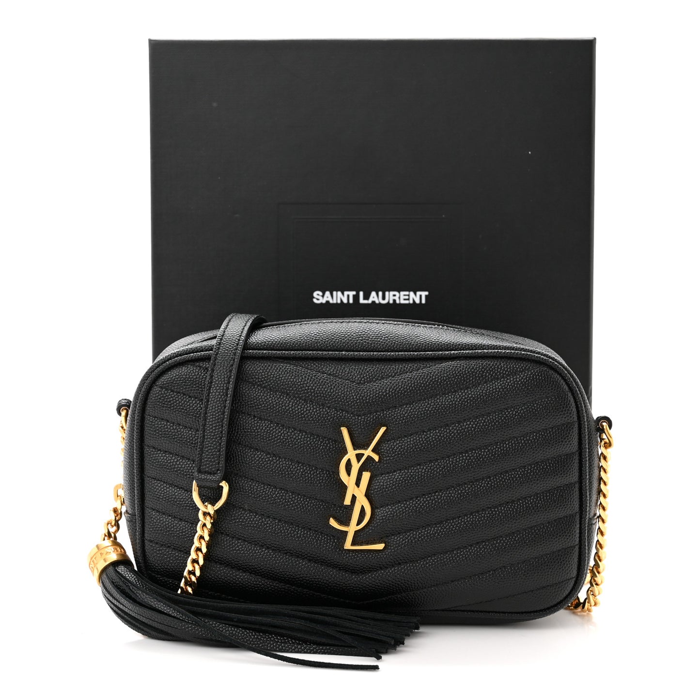 Grain De Poudre Matelasse Monogram Mini Lou Camera Bag Black