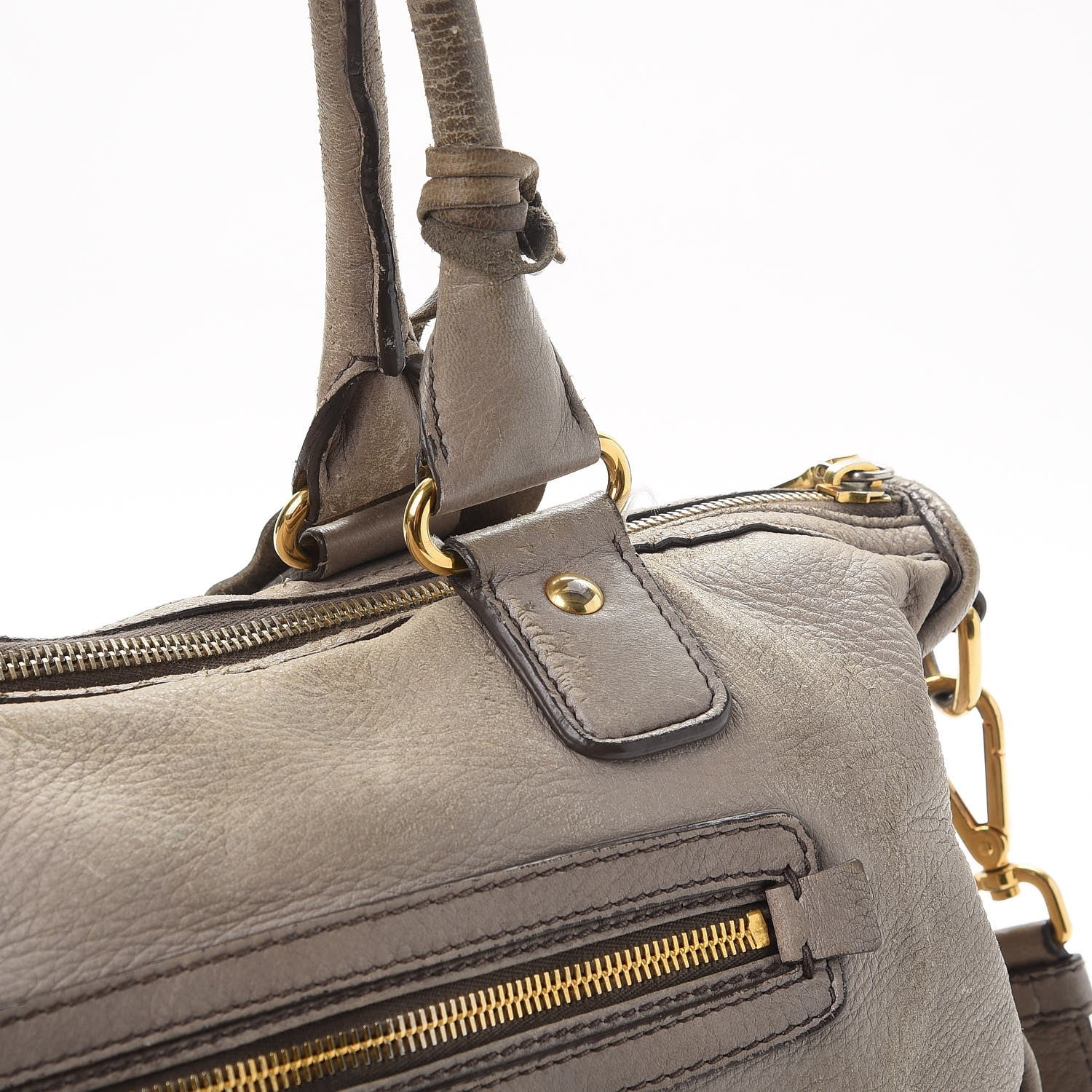 Prada Cervo Deerskin East West Top Handle Bag Pomice 22 of 28