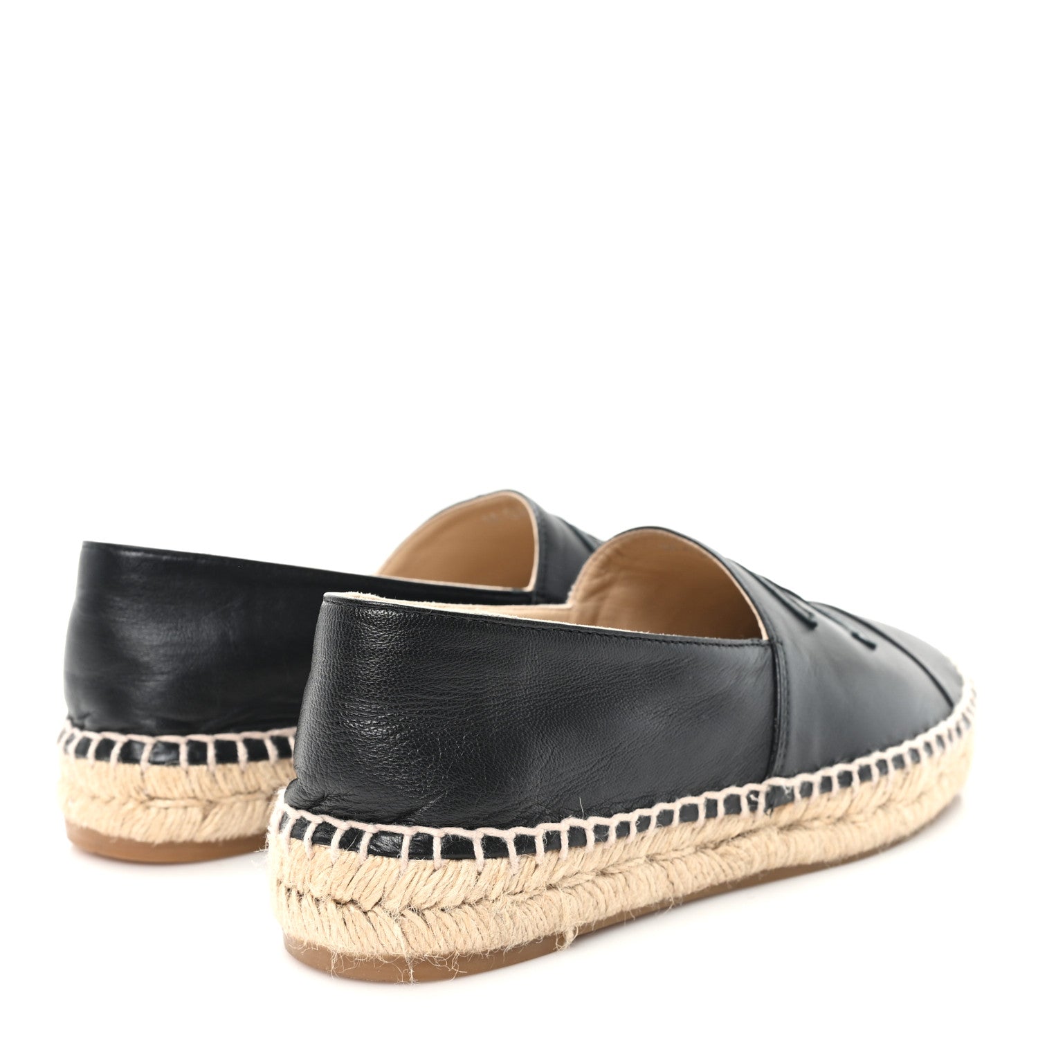 Chanel Lambskin CC Espadrilles 36 Black 5 of 9