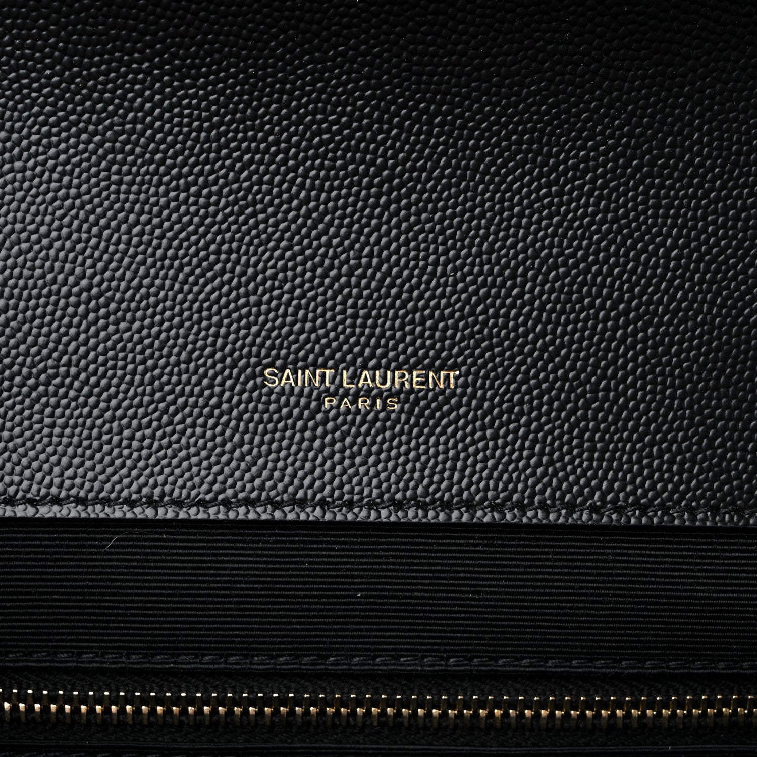 Saint Laurent Grain De Poudre Textured Mixed Matelasse Large Triquilt Monogram Satchel Black 6 of 9
