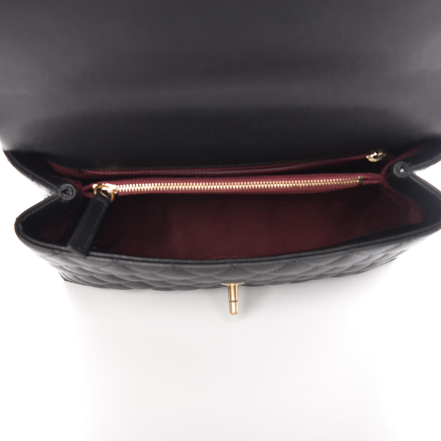 Chanel Caviar Quilted Small Coco Handle Flap Black 5 of 10