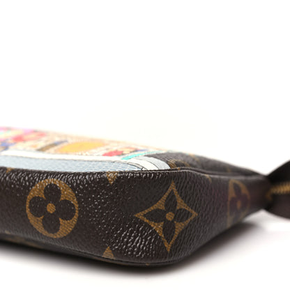 Louis Vuitton Monogram 2022 Christmas Animation Paris Mini Pochette Accessories Pink 10 of 10