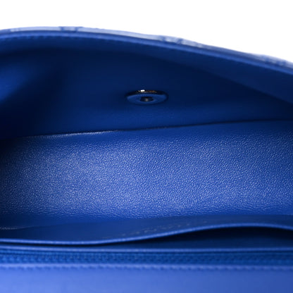 Chanel Patent Calfskin Quilted Mini Rectangular Flap Blue 4 of 9