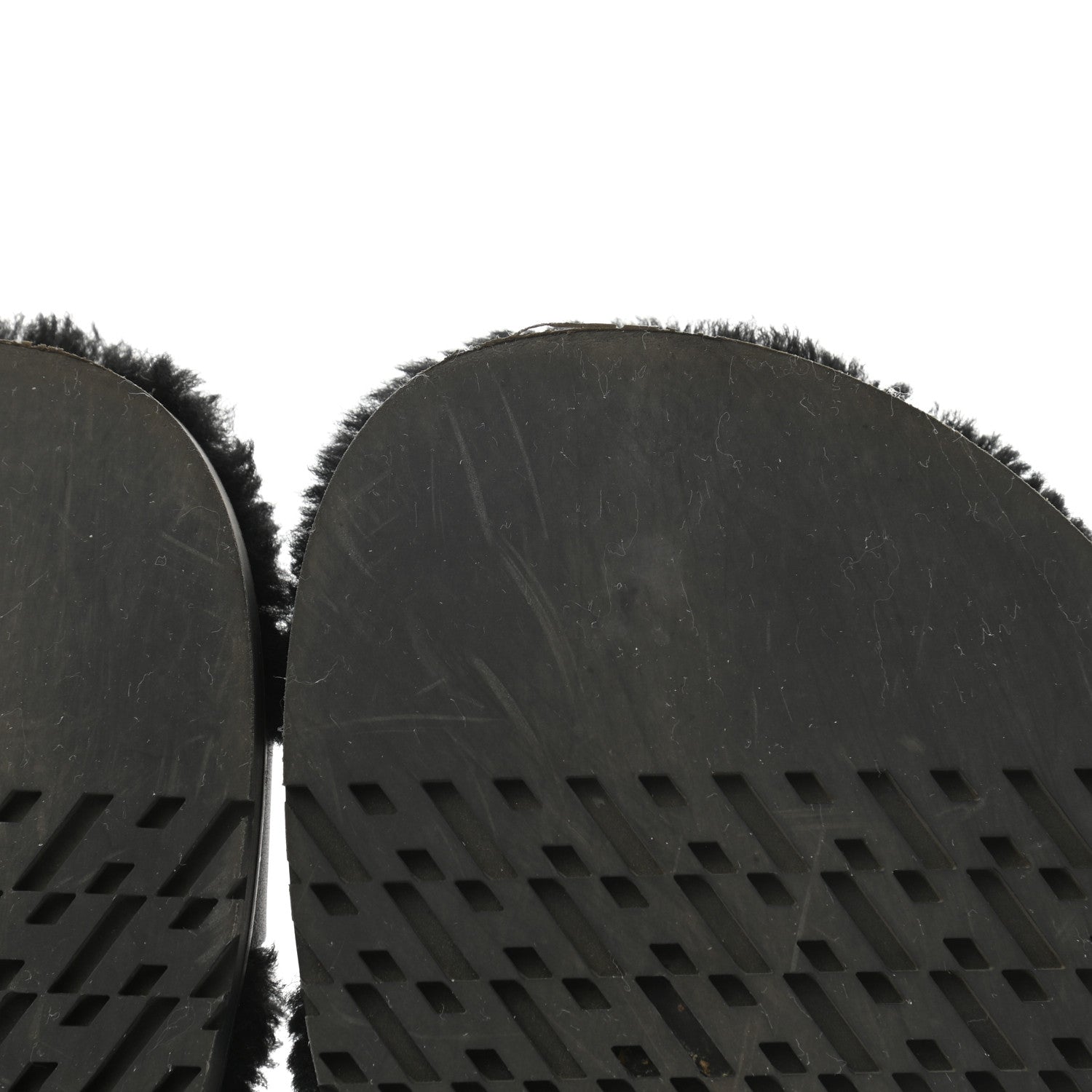 Hermes Calfskin Woolskin Womens Chypre Sandals 38 Black 12 of 13