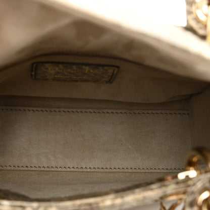 Christian Dior Snakeskin Cannage Mini Lady Dior Beige 6 of 9