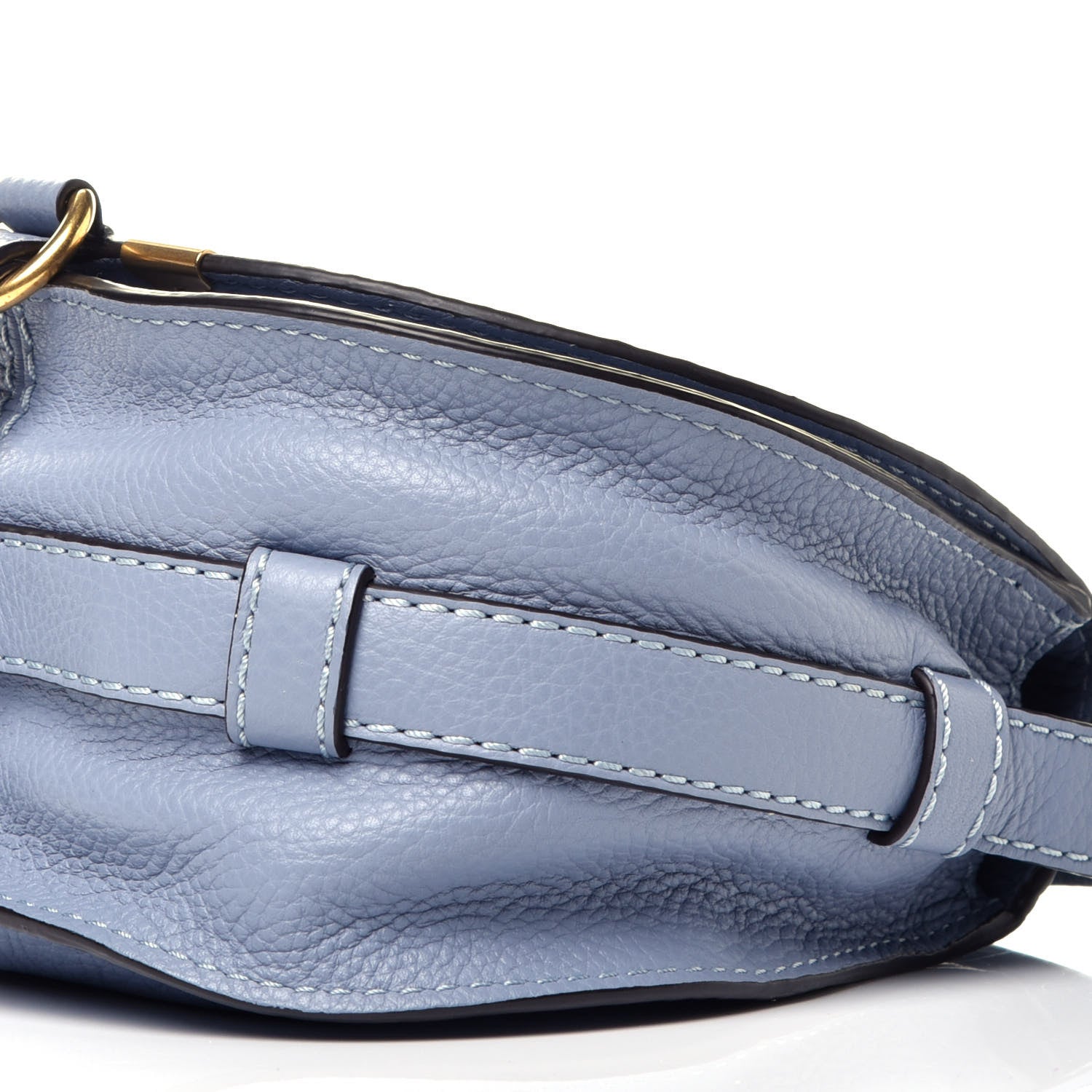 Chloe Calfskin Mini Marcie Round Crossbody Bag Washed Blue 9 of 9