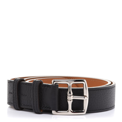 Hermes Taurillon Clemence Etriviere 32mm Belt 80 Black 1 of 7