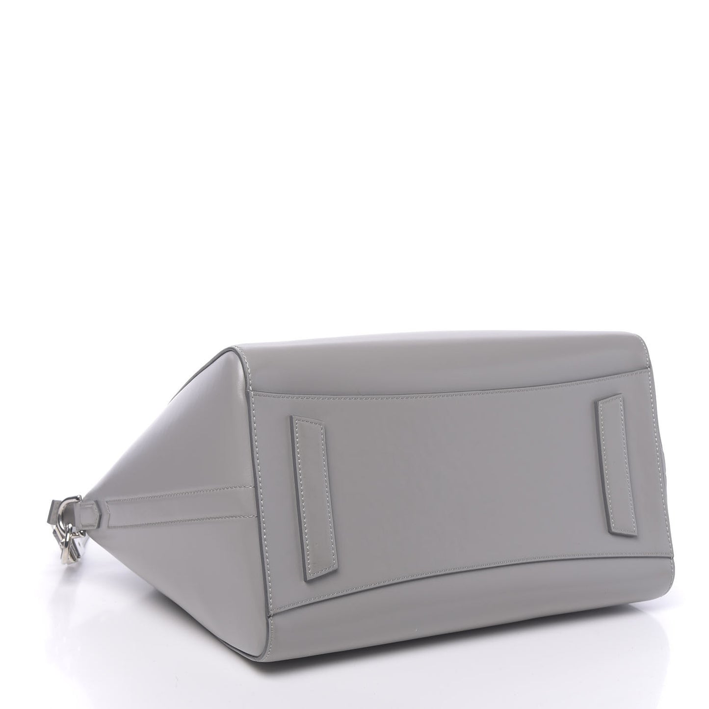 Shiny Lord Calfskin Medium Antigona Pearl Grey