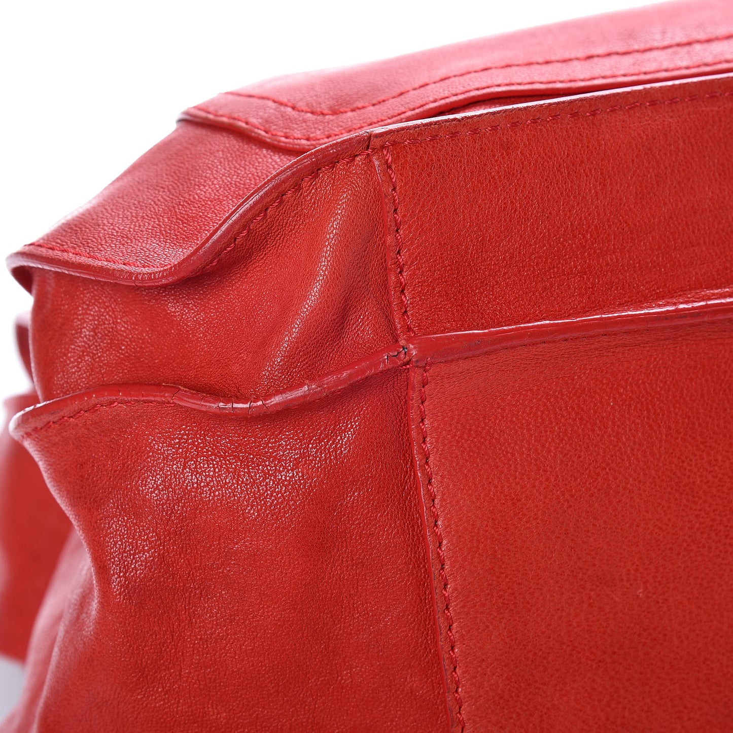 Lambskin PS1 Extra Large Satchel Lipstick Red