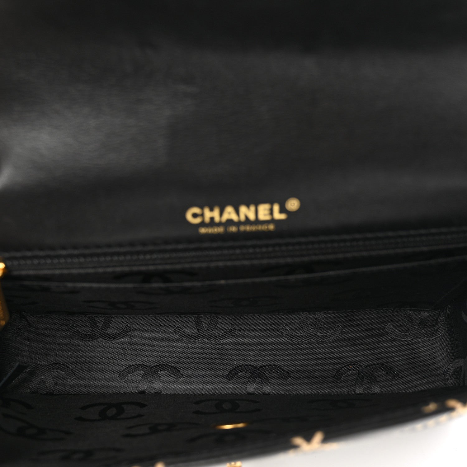 Chanel Calfskin Quilted Contrast Stitch Medium Flap Black 4 of 9