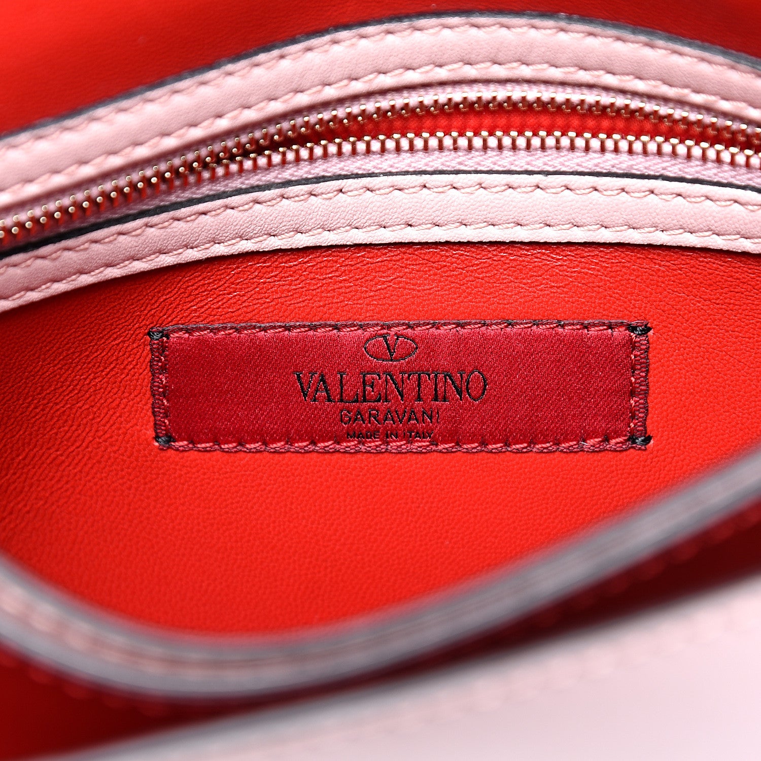 Valentino Garavani Nappa Rockstud Wristlet Clutch Cipria 5 of 10