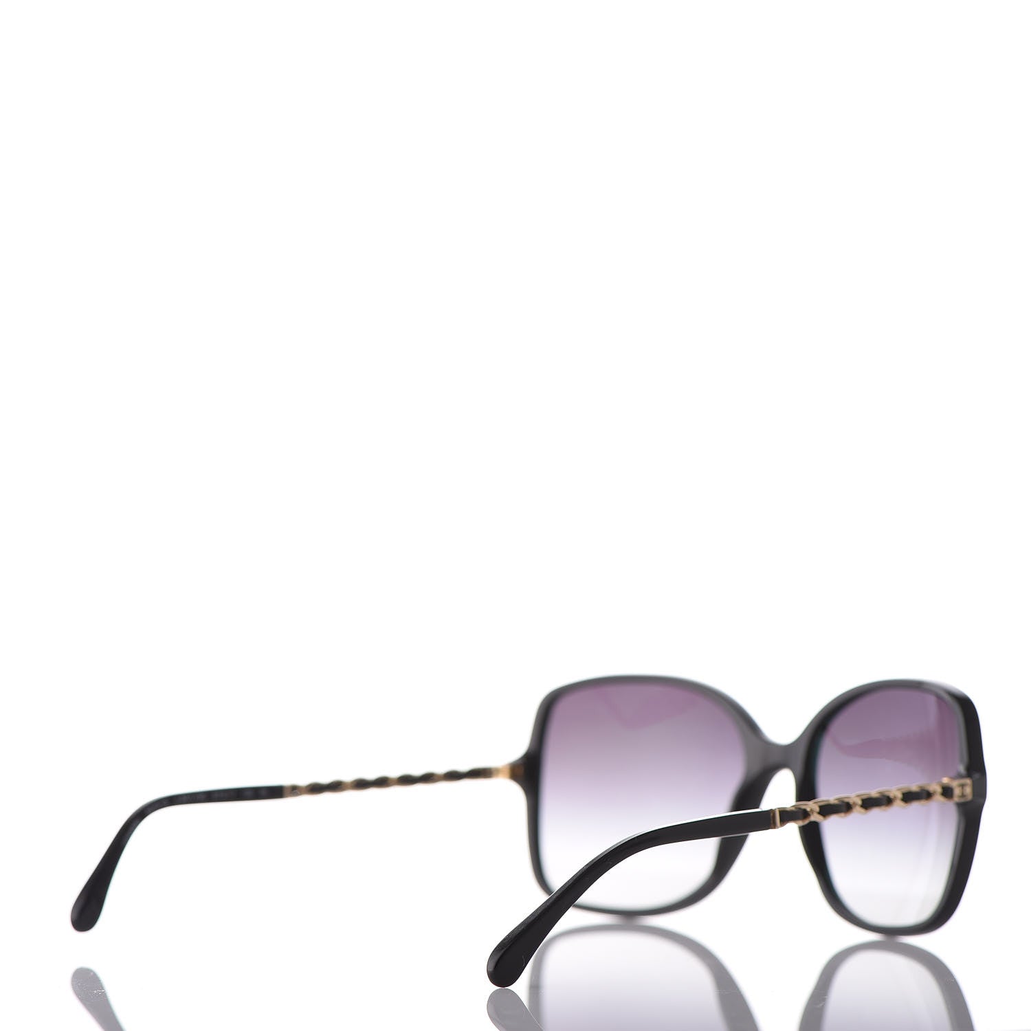 Chanel Lambskin Square Chain Sunglasses 5210-Q Black 3 of 8