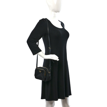 Prada Nylon Saffiano Double Zip Camera Bag Black 2 of 8