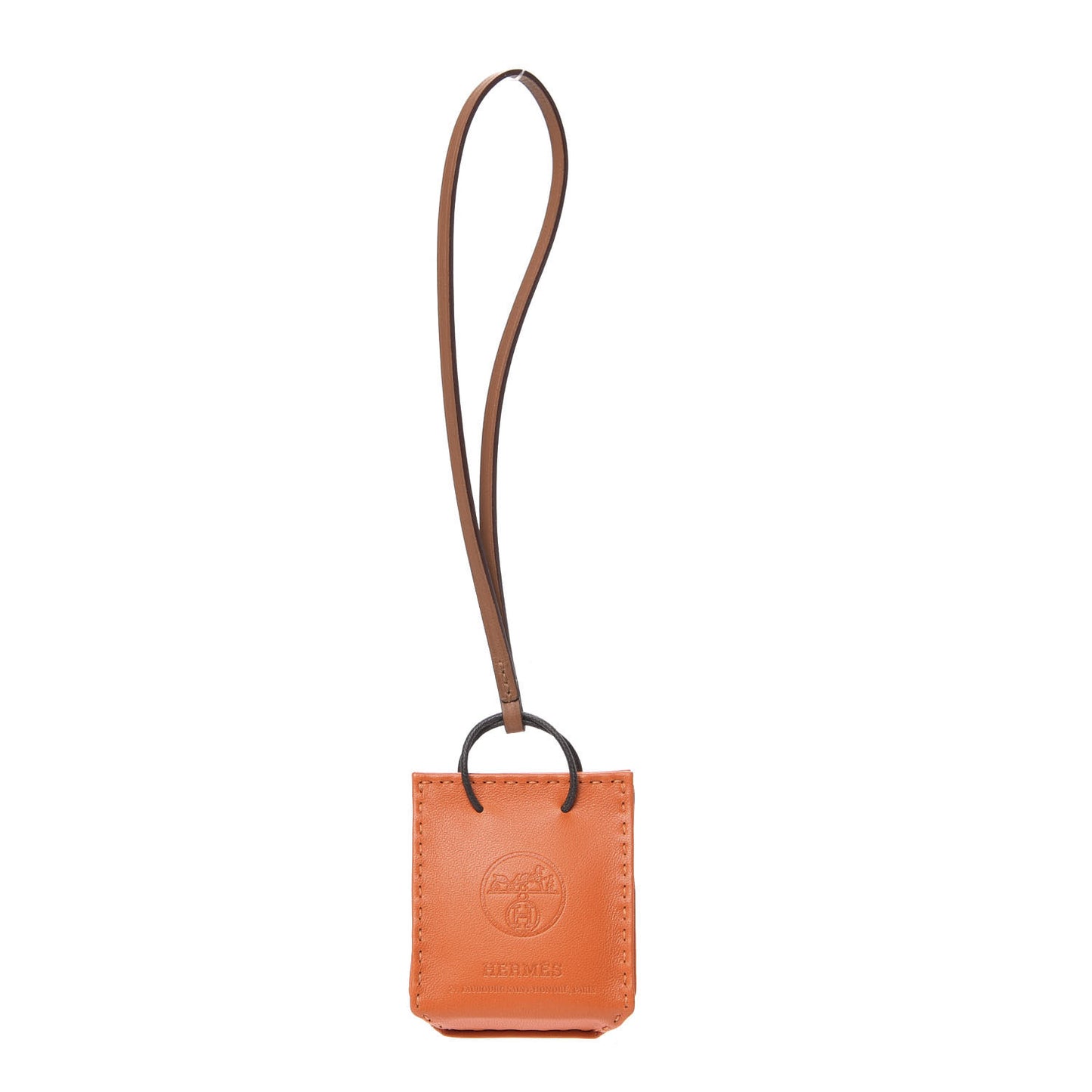 Milo Lambskin Swift Shopping Bag Charm Feu Gold