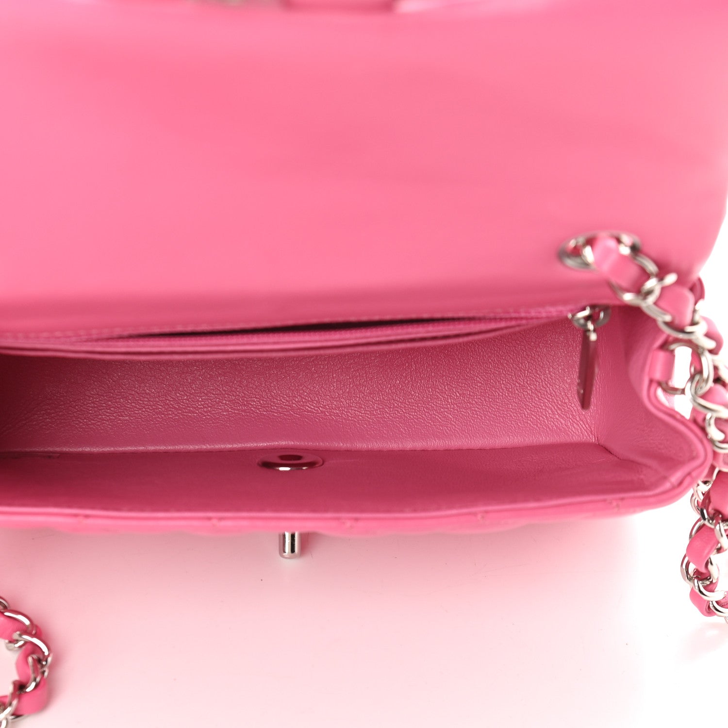 Chanel Lambskin Quilted Mini Rectangular Flap Pink 4 of 10