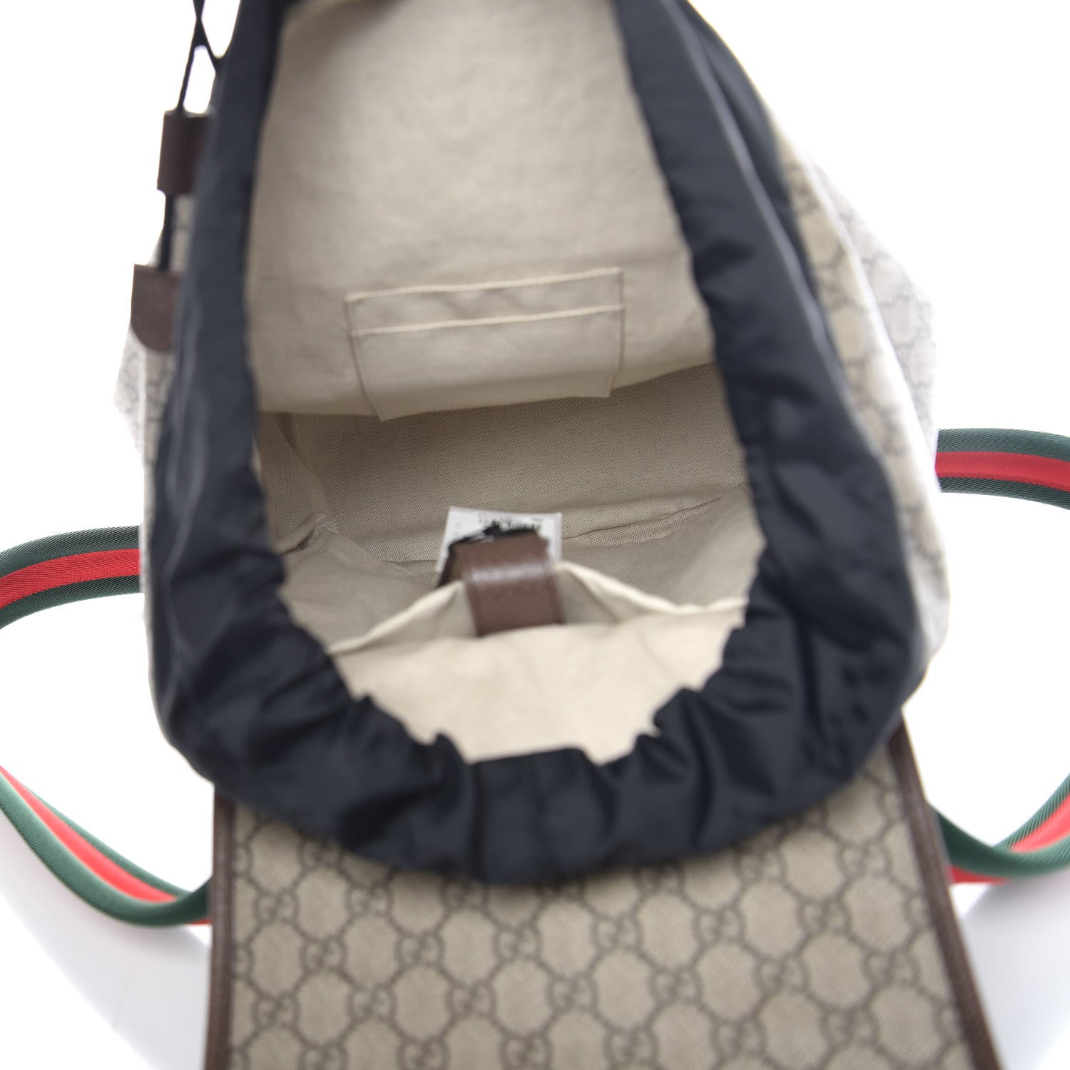 Gucci Soft GG Supreme Monogram Neo Vintage Double Buckle Backpack Beige New Acero Crop 5 of 9