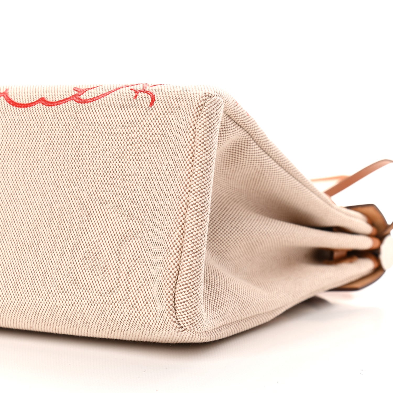 Hermes Vache Hunter Toile Pegase Pop Herbag Zip Retourne 31 PM Capucine Ecru 10 of 10