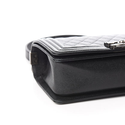 Chanel Caviar Quilted Medium Boy Flap Black 9 of 12