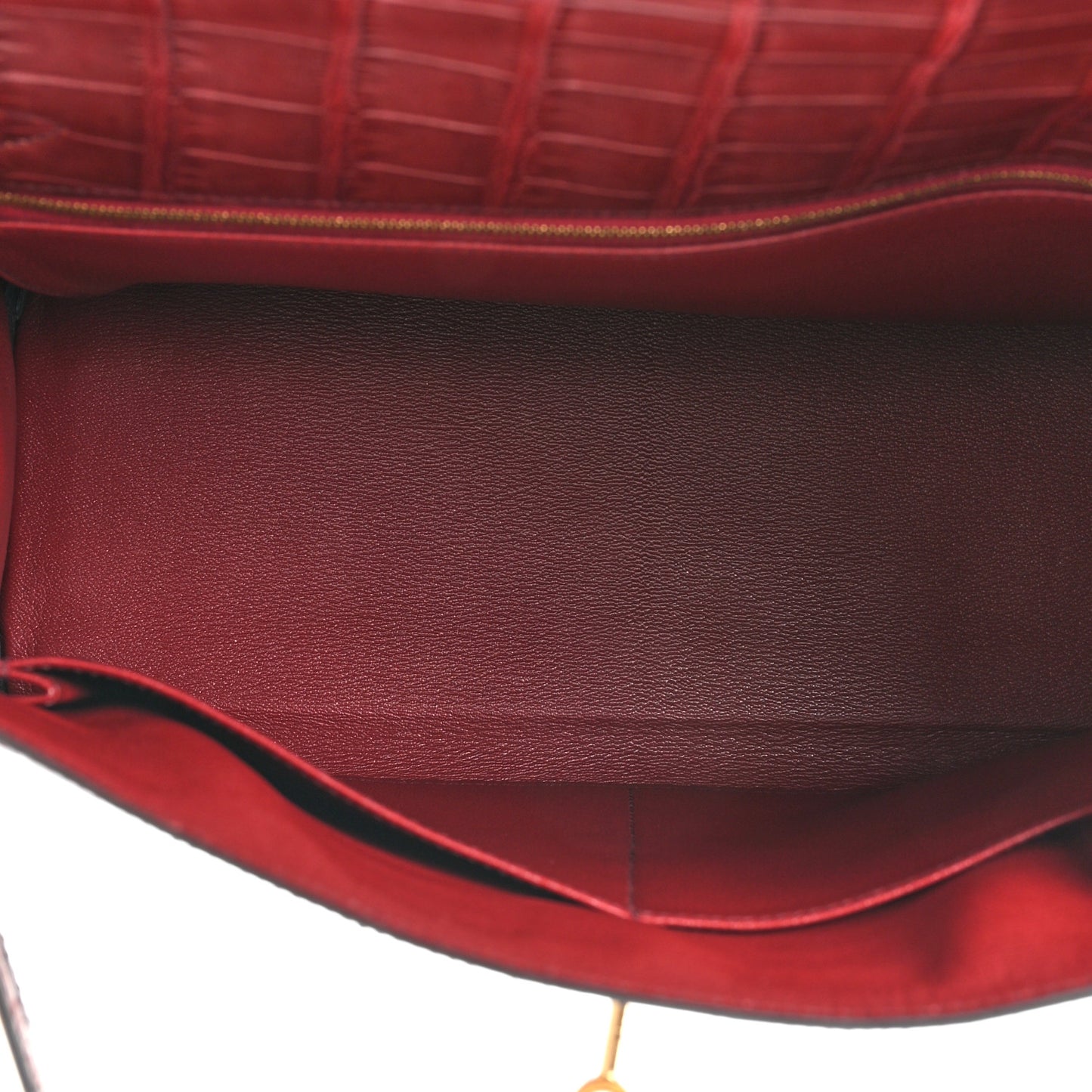 Matte Alligator Kelly Retourne 32 Bourgogne