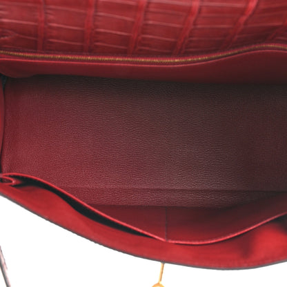 Hermes Matte Alligator Kelly Retourne 32 Bourgogne 5 of 8
