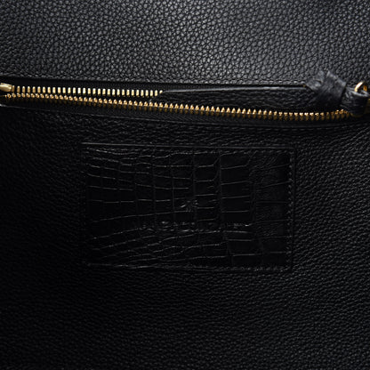 Nancy Gonzalez Calfskin Crocodile Cristie Satchel Black 10 of 11