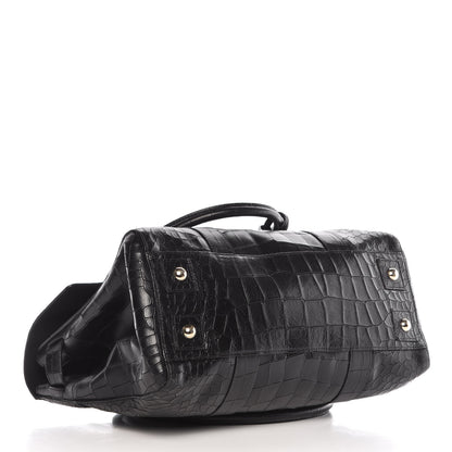 Mulberry Calfskin Crocodile Embossed Bayswater Black 5 of 11