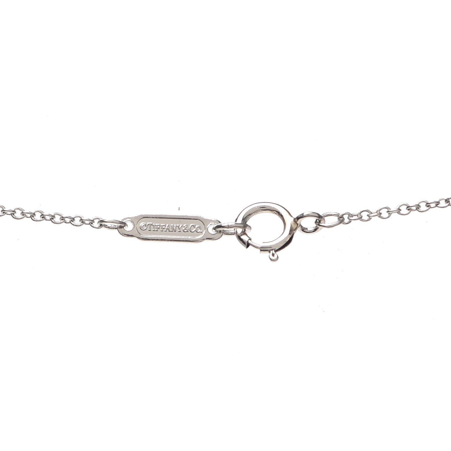 Tiffany Platinum Diamond .17ct Solitaire Pendant Necklace 4 of 6