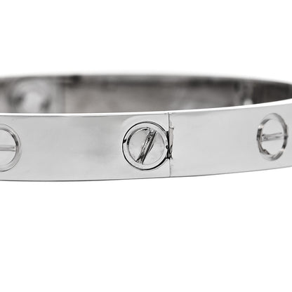 Cartier 18K White Gold 4 Diamond LOVE Bracelet 16 4 of 9