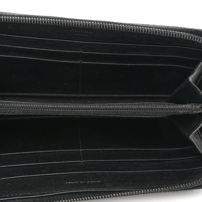 Prada Tessuto Nylon Zip Around Wallet Black 5 of 9