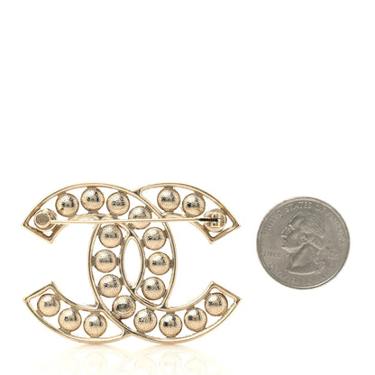 Chanel Pearl CC Brooch Light Gold 3 of 5