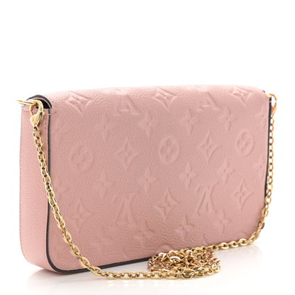Louis Vuitton Empreinte Pochette Felicie Chain Wallet Rose Poudre 4 of 9