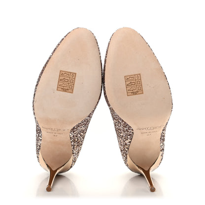 Jimmy Choo Glitter Esme 100 Pumps 37 Nude 5 of 8