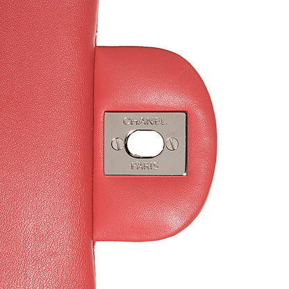 Chanel Patent Quilted Medium Double Flap Coral 6 of 9