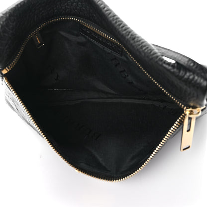 Burberry Signature Grain Calfskin Check Embossed Medium Balmoral Clutch Bag Black 5 of 10