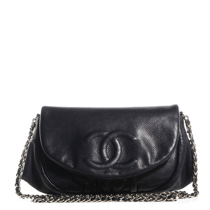 Chanel Caviar Half Moon Wallet On Chain WOC Black 1 of 8