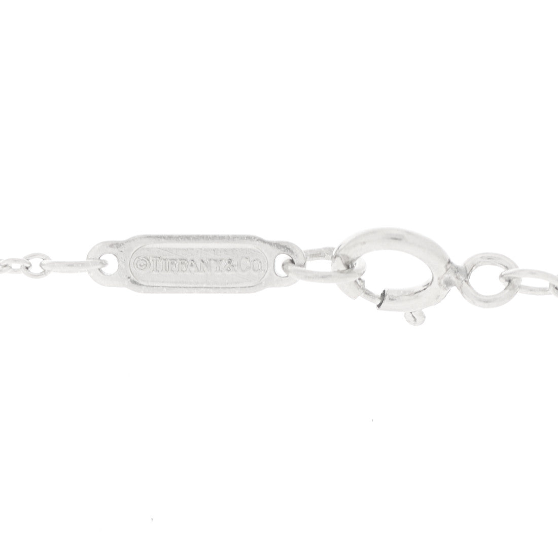 Tiffany Platinum Diamond Enchant Quatra Heart Key Pendant Necklace 4 of 5