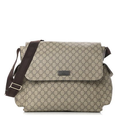 Gucci GG Plus Monogram Messenger Diaper Bag Dark Brown 3 of 12