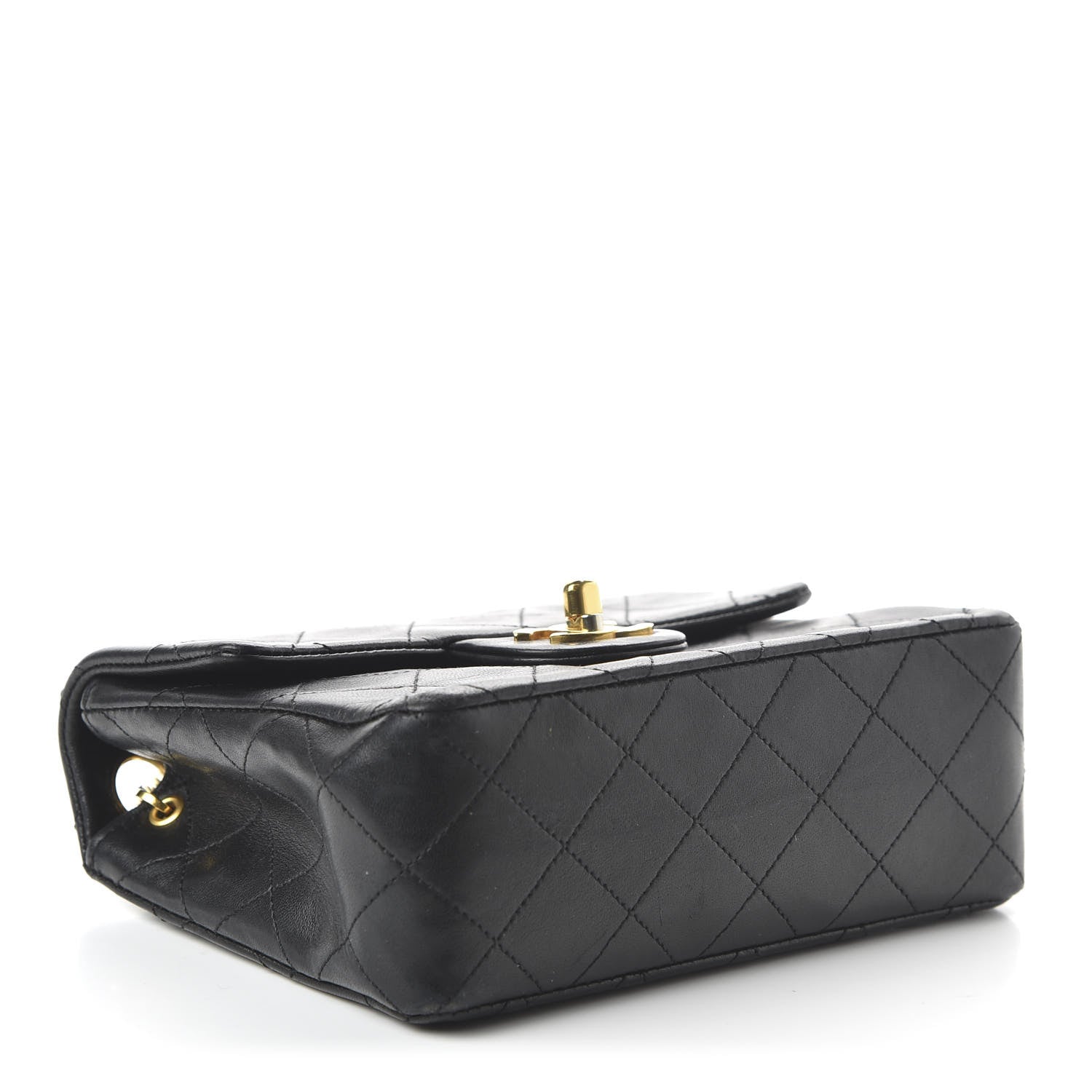 Chanel Lambskin Quilted Mini Square Flap Bag Black 4 of 10