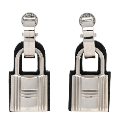 Hermes Palladium Swift O'Kelly Earrings Black 1 of 6