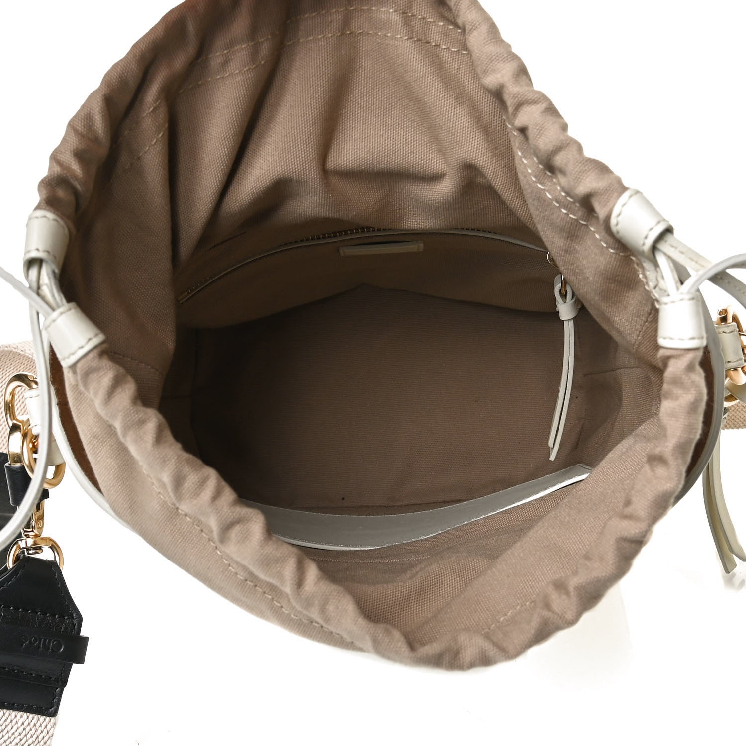 Chloe Smooth Calfskin Small Roy Bucket Bag Natural White 6 of 12