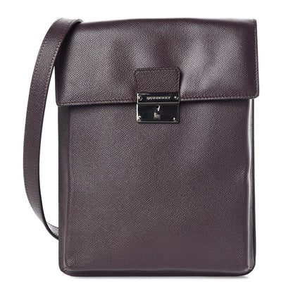 Burberry London Grainy Calfskin Collins Flat Crossbody Bag Deep Claret 1 of 10