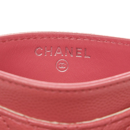 Chanel Caviar Chevron Quilted Card Holder Pink 5 of 7