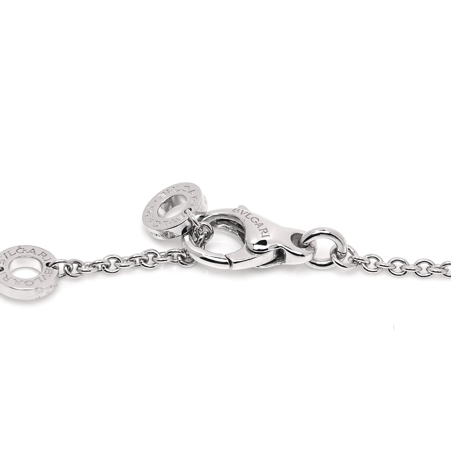 Bulgari 18K White Gold Diamond BVLGARI BVLGARI Link Pendant Necklace 5 of 8