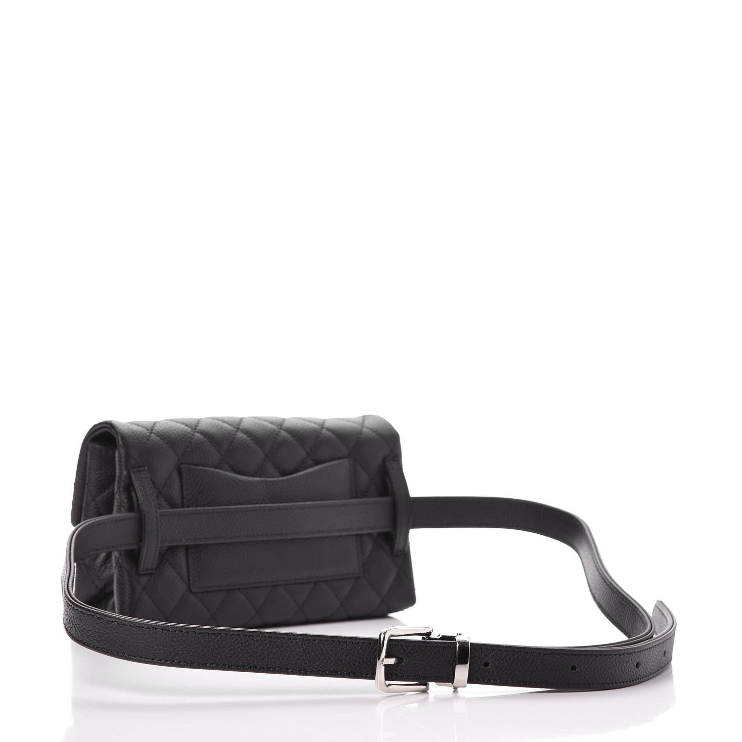 Chanel Grained Calfskin Quilted 2.55 Reissue Flap Belt Bag Clutch Black 3 of 7